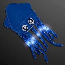 Flashing Light Up Silly Squid Hats by