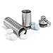 Cielo Pill Holders - Large Slim Dual Chamber Keychain Pill Holder, Made in USA, Stainless Steel Pill Keychain Container, Waterproof Pill Case, Compact & Customizable
