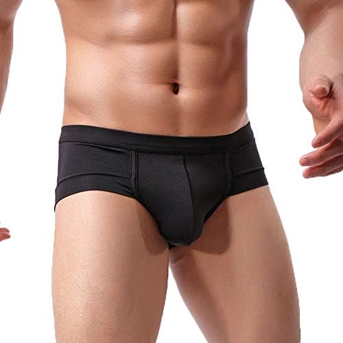 Hanneng Men's Solid Bulge Pouch Underwear Fit Boxer Brief Breathable Comfortable Knickers