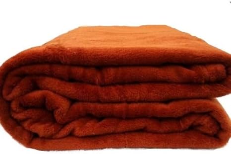 Amazon Com Mpire Coral Fleece Throw Blanket Soft Elegant Size King Color Rust Kitchen Dining