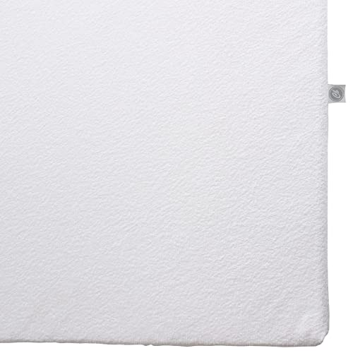 CARY | Colchón para Cuna Viajera 60 x 90 cm Grosor de 4 centímetros, Densidad Media con Funda Protectora Afelpada, Impermeable y Absorbente Tipo Microfibra, Blanco