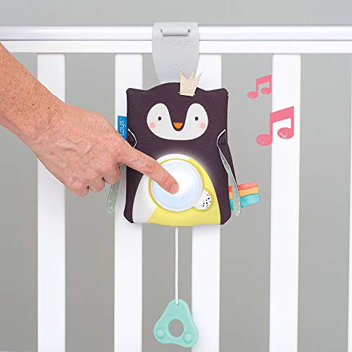 image for Taf Toys Prince The Penguin Baby Soother with Sound Sensor Activation,