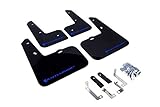 Rally Armor MF24-UR-BLK/BL Black, Blue Mud Flap with Logo (12-13 Hyundai Veloster UR)