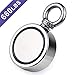 Double Sided Neodymium Fishing Magnet, Combined 660lbs(300KG) Pulling Force, Super Strong Fishing Magnet, Diameter 2.36inch (60mm), Perfect for Retrieving in River and Magnetic Fishing