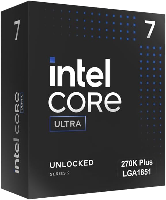 Intel® Core™ Ultra 7 Processor 270K Plus 24 cores (8 P-cores + 16 E-cores) up to 5.5 GHz