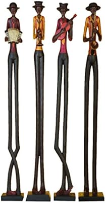 Deco 79 44626 Large Multi Color Jazz Band Figurines Floor Decor Jazz Musician Statues Jazz Music Statues Music Lovers Mardi Gras Decor Set Of 4 5 X 40 Each Buy Online At
