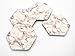 DrCor Rose Gold Hexagon Coasters for Drinks Rose Gold Marble Pattern Kitchen Decor Waterproof with Cork Backed Decorative Coasters (4 Inch,Set of 4