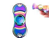 Fidget Spinner Hand Spinner Focus Finge Tip Spinner Fidget Toy METAL ULTRA FAST BEARING Perfect for ADD ADHD Anxiety Autism And Stress Relief Guarantee 1min+Spin Time BEST GIFT (Rainbow#3)