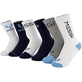 Messi Girls Lifestyle No-Show Socks, 6-Pack Kids Socks, Soft & Stretchy, Comfortable