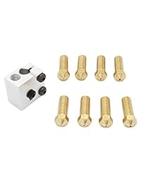 wangdd22 alta velocidad v6 Pack de impresión para impresora 3d Reprap Filamentos de 1,75 3 mm Metal Hotend Volcano extra Boquillas + calentador Block + NTC 3950 termistor