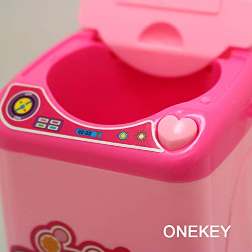 Makeup Brush Cleaner Device Automatic Cleaning Washing Machine Mini Toy Girls Toy Educational Doll House Accessories (A)