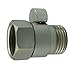 Aquafaucet Water Flow Control Valve Brushed Nickel Water Pressure Regulator Hand shower & Bidet Sprayer Control Shut Off Valve Showerhead Brass Turn off Valve G1/2 Standard Connection