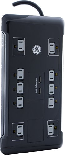 GE-30522-Surge-Protector-7-Outlets-1080J-4-Cord-Black