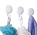Quntis Large Clear Shower Suction Hooks, 11LB Heavy Duty Reusable Window Glass Vacuum Hooks Kitchen Bathroom Wall Hanger for Towel Loofah Sponge Bathrobe Christmas Wreath, 2 Pack
