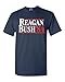 Reagan Bush '84 Retro T-Shirt Vintage Presidential Campaign Tee Shirts Medium Navy 0