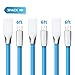 iPhone Charger Cables, Elktry 3Pack 6FT Flat Noodle Design Lightning to USB Cable Charging & Syncing Lightning Data Cable Wire for iPhone 7 7 Plus 6 6S 6 Plus 5S SE iPod iPad Mini Air (Baby Blue)