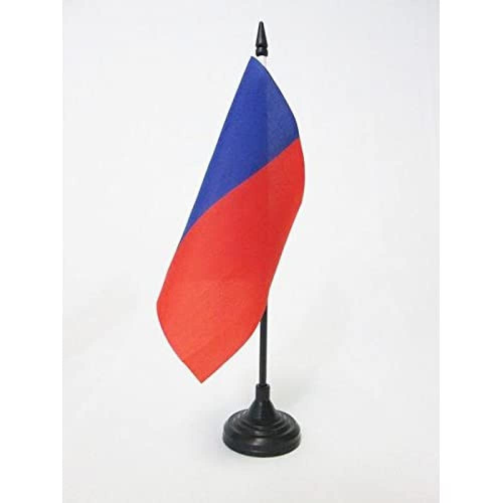 AZ FLAG City of Paris Table Flag 5'' x 5'' - Paris without arms Office Decoration 100% Polyester 15 x 15 cm - Mini Desk Flag with Pole and Black Plastic Base