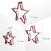 Star Cookie Cutters Set 3pcs Stainless Steel,Food Grade Large & Mini Star Cookie Cutter for Pressing cookie, sandwich and bread