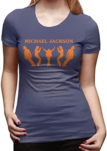KAMEOR Womens Top Tee Shirt Michael Jackson Dance Step Funny T Shirts Black