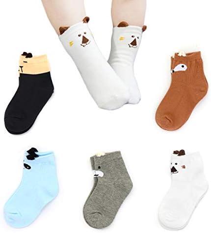GwenvenniLittle Girls Toddler Animal Cat Socks Kids Children Cotton Anklet Crew Quarter Socks