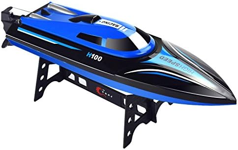 RC Boat, High Speed Remote Control Boat, 2.4GHz Fast RC Boat For Pools and Lakes For Outdoor (Blue)