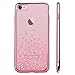iPhone 7 Case,Comma [Polka Crystal Series] Original Swarovski Element Hard [PC Transparent] Case for iPhone 7(Rose Gold Polka)