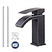 KES NSF Bathroom Waterfall Faucet Single Handle One Hole Lavatory Basin Vanity Sink Lead Free Brass cUPC Faucet Oil Rubbed Bronze, L3109ALF-ORB