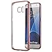 Galaxy S7 Edge Case, YEONPHOM Metal Plating TPU Bumper and Scratch Resistant Transparent Clear Flexible Silicone Back Protective Case for Samsung Galaxy S7 Edge （Rose Gold）