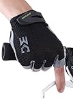 EASECAMP Cycling Half Finger Gloves with Anti Slip Pad and Shock Absorbing Gel (Black, Large)