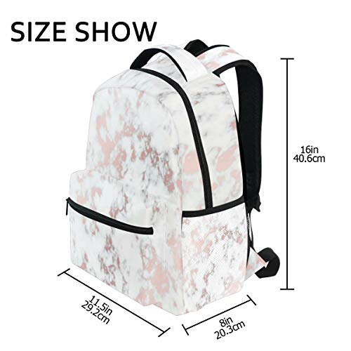 marble rose gold backpack