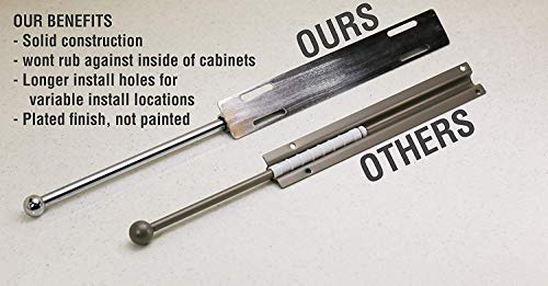 Hamilton Bowes 12" Valet Rod Standard for Closet Satin Nickel SN Metal