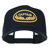 Captain Oak Leaf Military Patched Mesh Back Cap - Navy OSFM