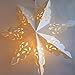 Paper Snowflake Lantern Decoration (Winter White 7-Point Snowflake Luminary) - Perfect for Winter Weddings, Christmas Holiday, Frozen Birthday Party & Home Decor