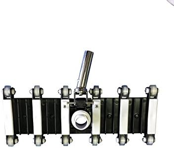Weighted Pool Vacuum Head 18.5 Inch Heavy Duty Residential and Commercial Includes Metal Swivel Handle , Ball Bearing Wheels , Stainless Steel Shaft