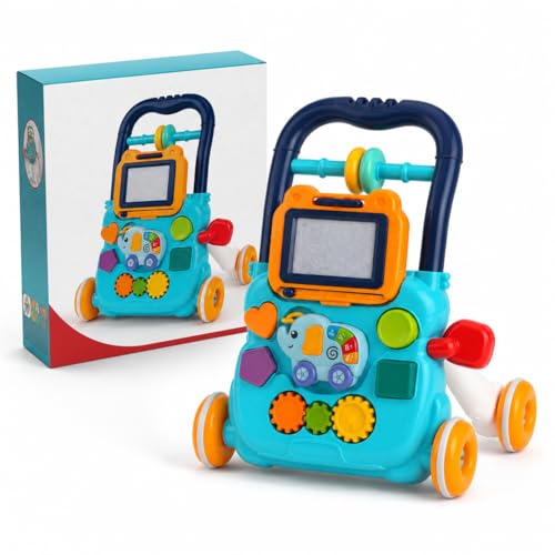 Andador Infantil Educativo Azul com Painel Interativo Musical