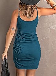 Acelitt Blue Sundress for Women 2024 Summer