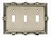 Franklin Brass 64467 Pineapple Triple Toggle Switch Wall Plate/Switch Plate/Cover, Brushed Satin Pewter