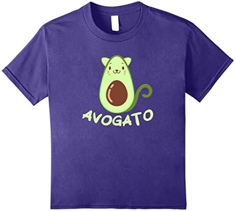 Kids Avogato T-shirt Cat Gato Avocado Mexican Cuisine Tee 10 Purple