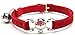 Red Skull Bling Cat Collar with Safety Belt and Bell 8-11 Inches