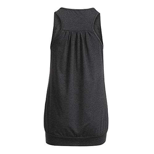 Nacome Women's Maternity Loose Comfy Pull-up Nursing Tank Tops Breastfeeding (Deep Gray, S)