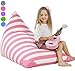 Aubliss Stuffed Animal Storage Bean Bag Chair - Plush Animal Toy Organizer for Kids, Girls and Children | Extra Large | 23 Inch Long YKK Zipper | Premium Cotton Canvas