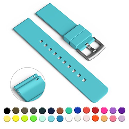 GadgetWraps 14mm Silicone Watch Strap / Band with Quick Release Pins (Robin Egg Blue, 14mm)