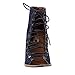 BESTON DB27 Women's Lace up Stacked Heel Peep Toe Ankle Booties Sandals