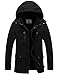 WenVen Men's Military Style Thicken Hooded Jacket