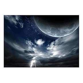 Wall26 - Vision of The Moon with a Sea of Clouds During a Thunderstorm - Wall Mural, Removable Sticker, Home Decor - 100x144 inches