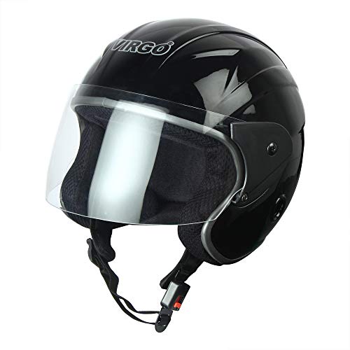 Virgo Helmet No 1 Trek Finger Black Glossy Finish Visor Colour Clear