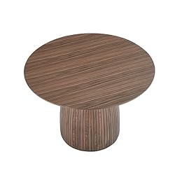 Mushroom-Shape Wooden Round Dining Table with