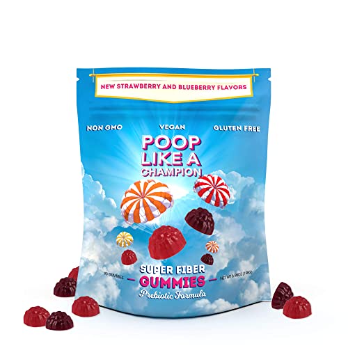 Poop Like a Champion Prebiotic Fiber Gummies for Adults and Kids High