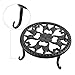 AISHN Metal Plants Stand Flowerpot Holder Iron Art Pot Holder, Flower Pot Supporting Indoor Outdoor Garden Pack of 4pcs with Different Size (Black)