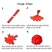 Recosis Hanging Paper Fan Set, Tissue Paper Pom Poms Flower Fan and Honeycomb Balls for Birthday Baby Shower Wedding Festival Decorations - Red